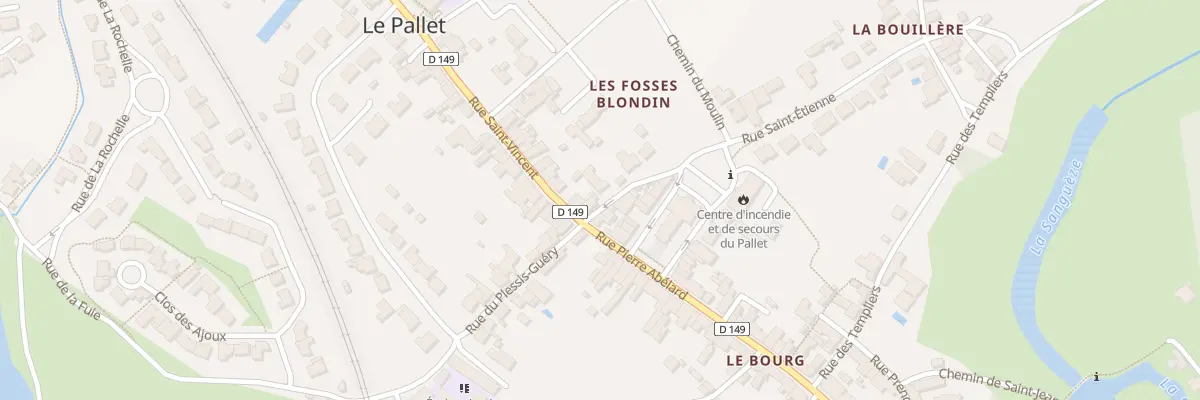 Plan du 2 Rue saint-vincent au Pallet