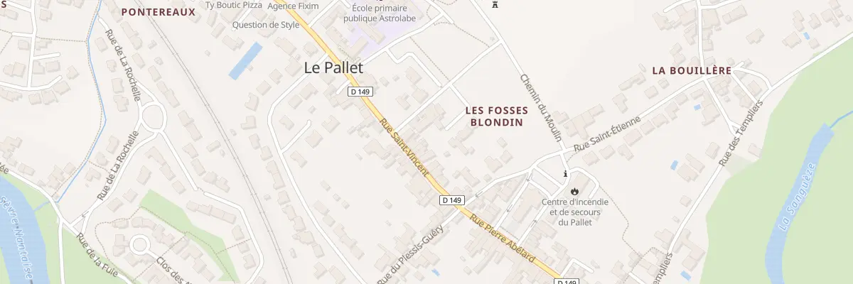 Plan du 14 Rue saint-vincent au Pallet