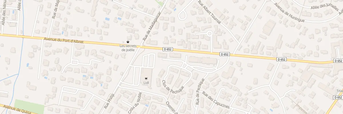 Plan de la Rue des Bergeronettes à Soustons