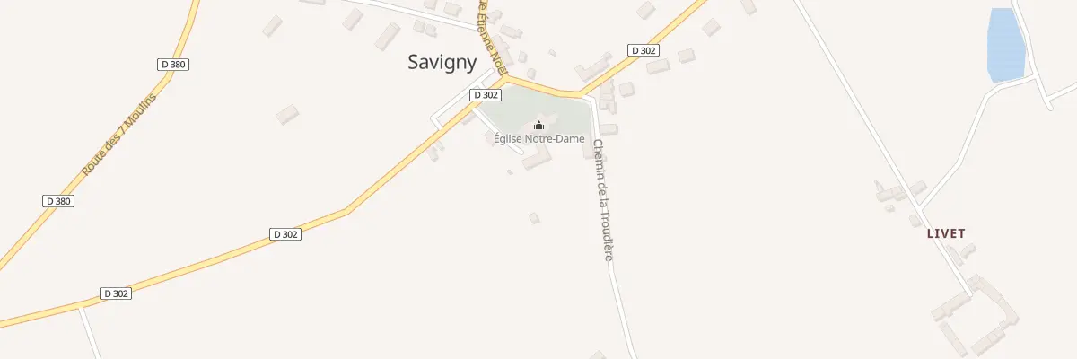 Plan du 8 Rte du Manoir à Savigny