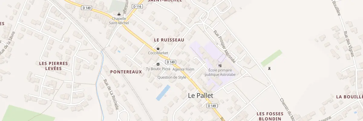 Plan du 34 Rue saint-vincent au Pallet