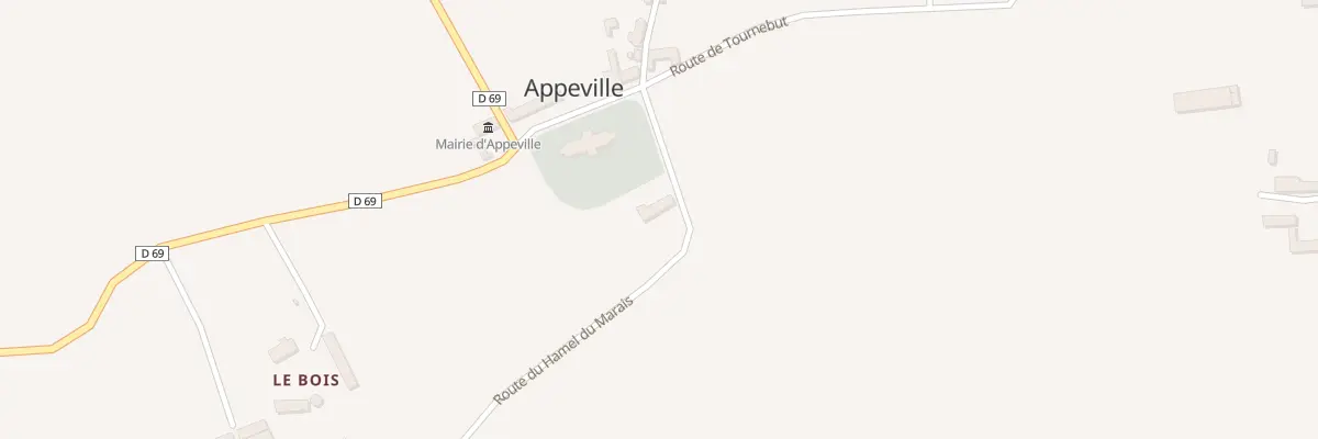 Plan du 2 Rte du Hamel du Marais à Appeville