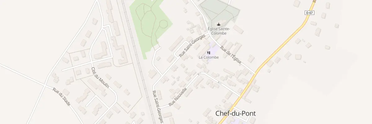 Plan du 14 Rue St Georges - Chef du Pont à Sainte-Mère-Église