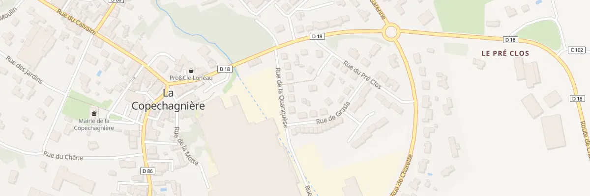 Plan du 9 Rue de la quanquese à La Copechagnière