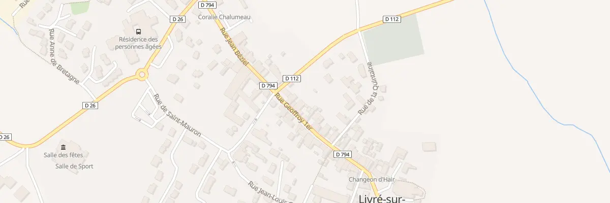 Plan du 34 Rue Geoffroy 1er à Livré-sur-Changeon