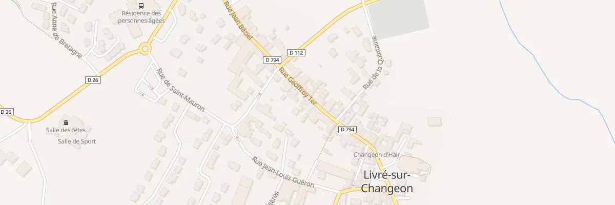Plan du 23 Rue Geoffroy 1er à Livré-sur-Changeon