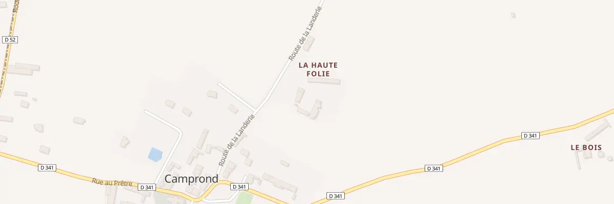 Plan du 2 La Haute Folie à Camprond