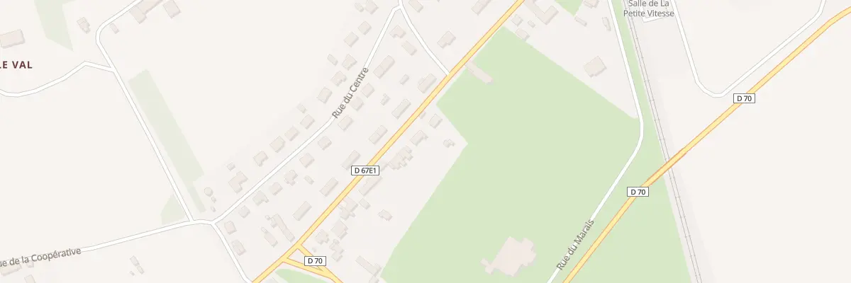 Plan du 50 Rue du Cap. Rex Combs -Chef du à Sainte-Mère-Église