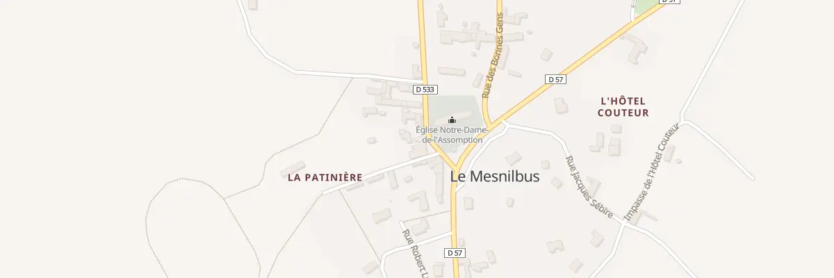 Plan du 5018 Le Bourg - Le Mesnilbus à Saint-Sauveur-Villages