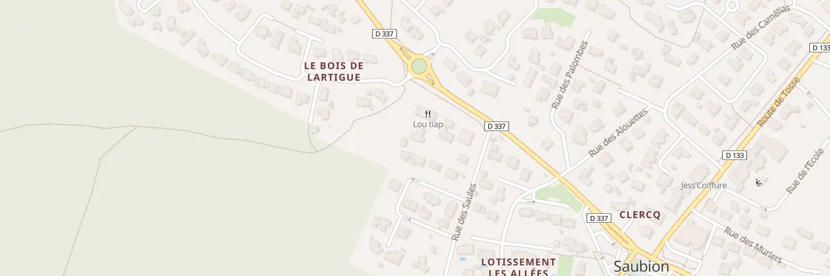 Plan du 295 Rte de Seignosse à Saubion