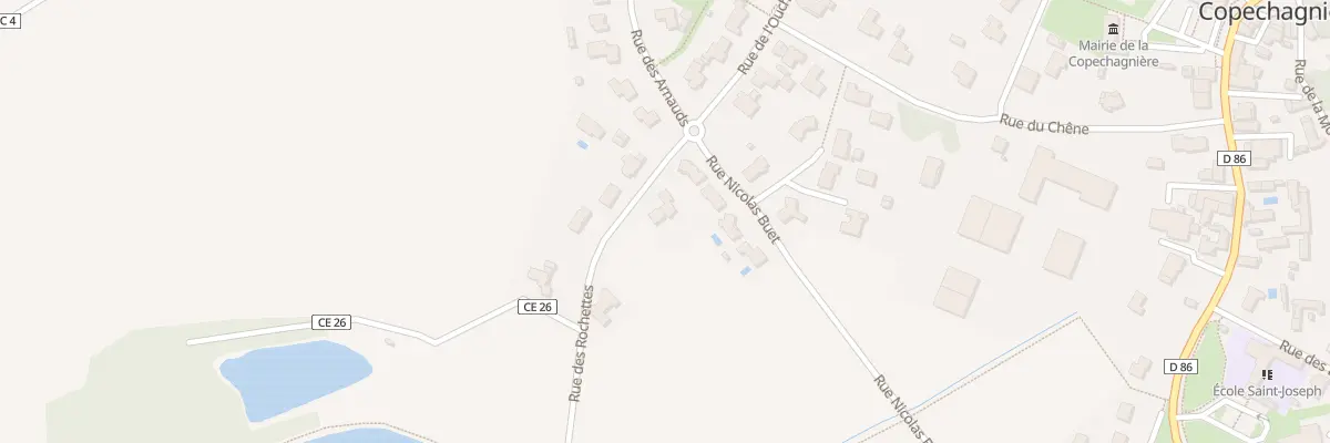 Plan du 1 Rue des rochettes à La Copechagnière
