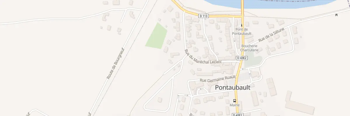 Plan du 9 Rue Maréchal Leclerc à Pontaubault