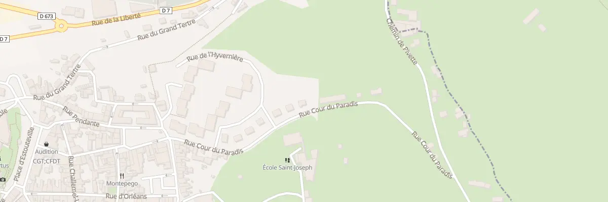 Plan du 13 Rue du Cour Paradis - Avranche à Avranches
