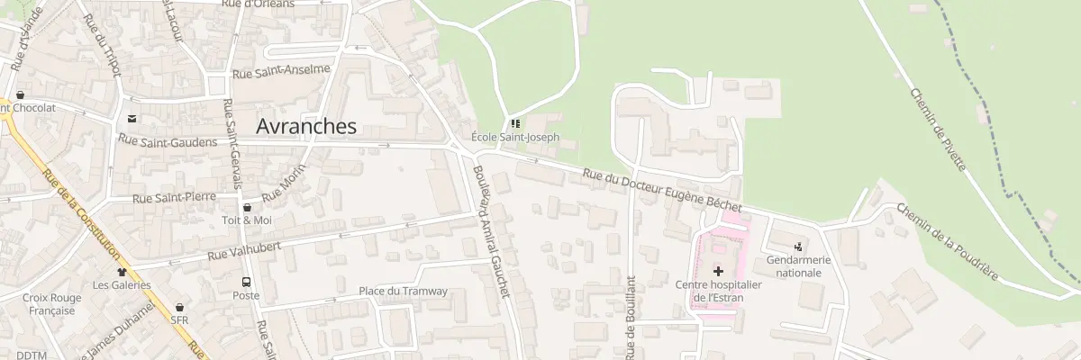 Plan du 2 Rue Doc Eugene Bechet Avranche à Avranches