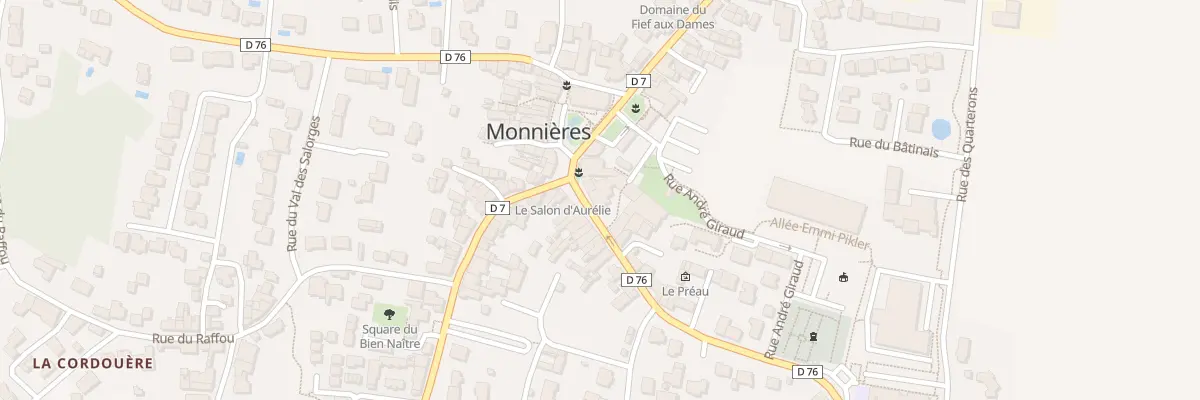 Plan du 7 Rue de la Mairie à Monnières