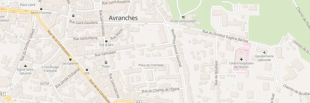 Plan du 14 Rue Valhubert - Avranches à Avranches