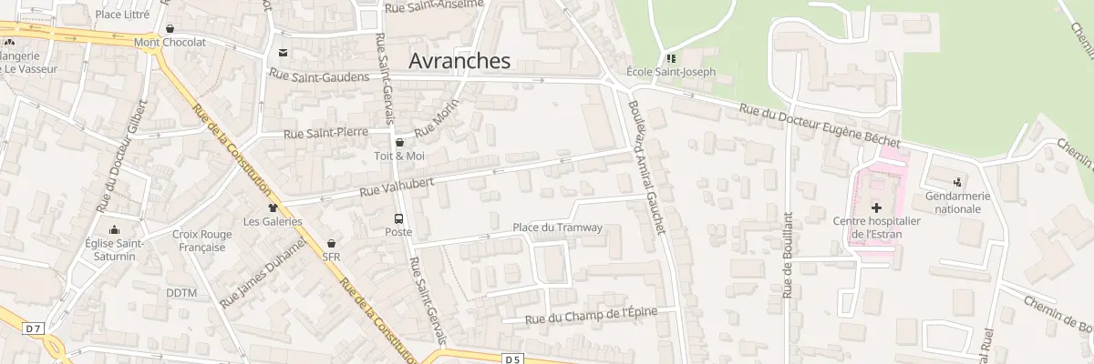 Plan du 12 Rue Valhubert - Avranches à Avranches