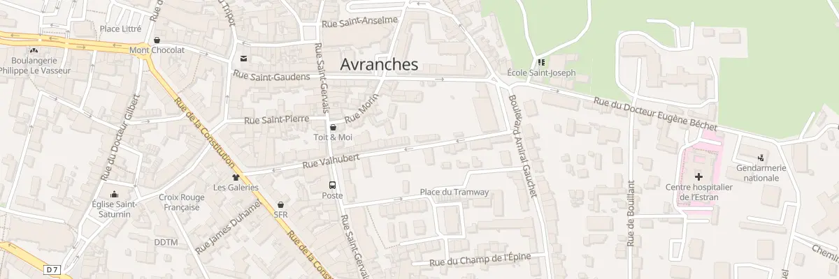 Plan du 23 Rue Valhubert - Avranches à Avranches