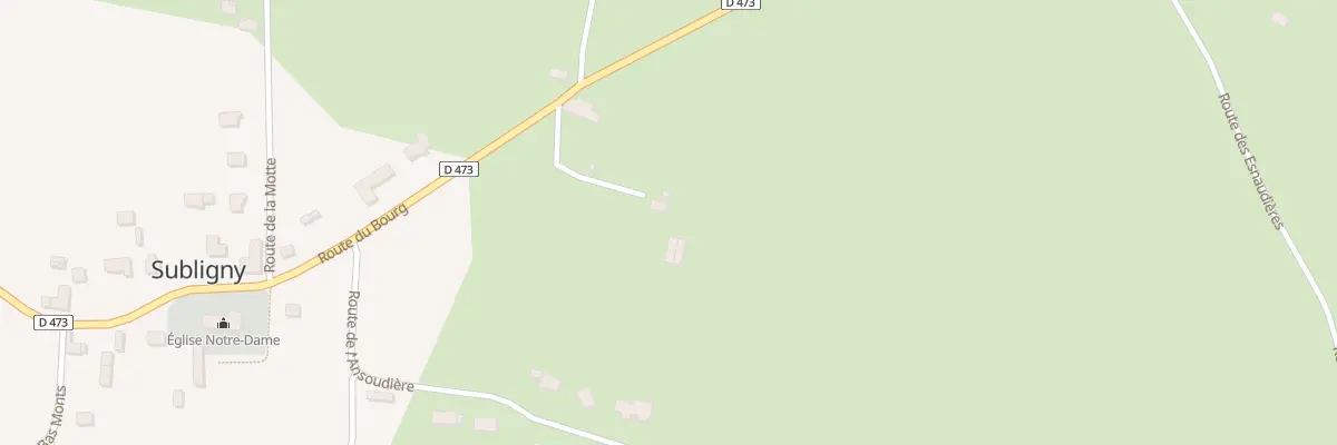 Plan du 20 Rte du Bourg à Subligny