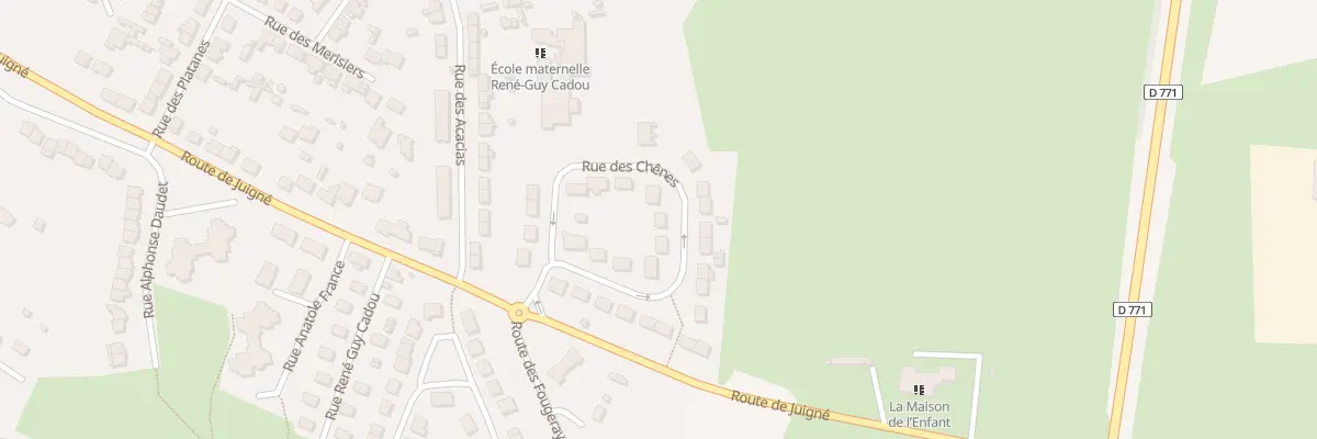 Plan du 11 Rue des Chênes à Châteaubriant