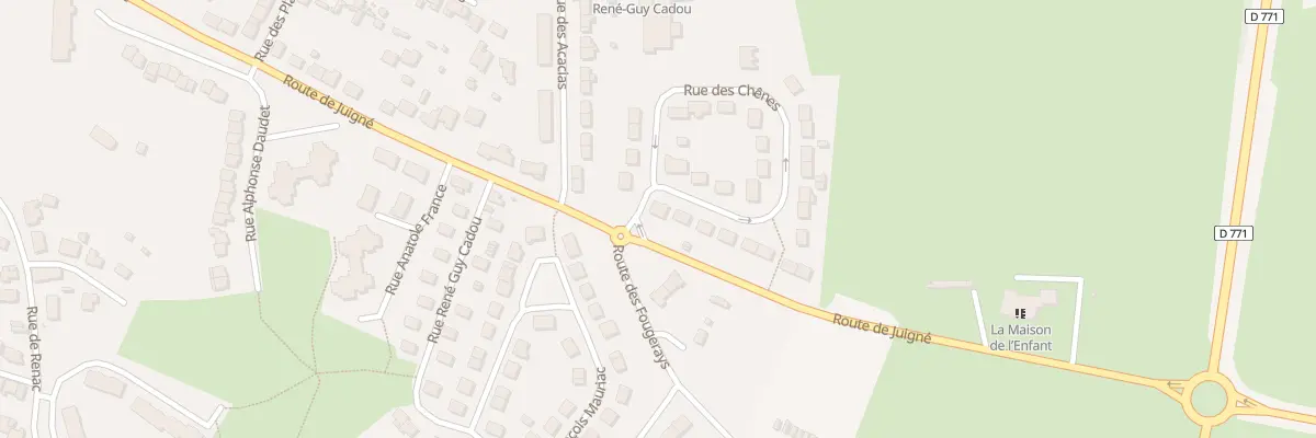 Plan du 2 Rue des Chênes à Châteaubriant