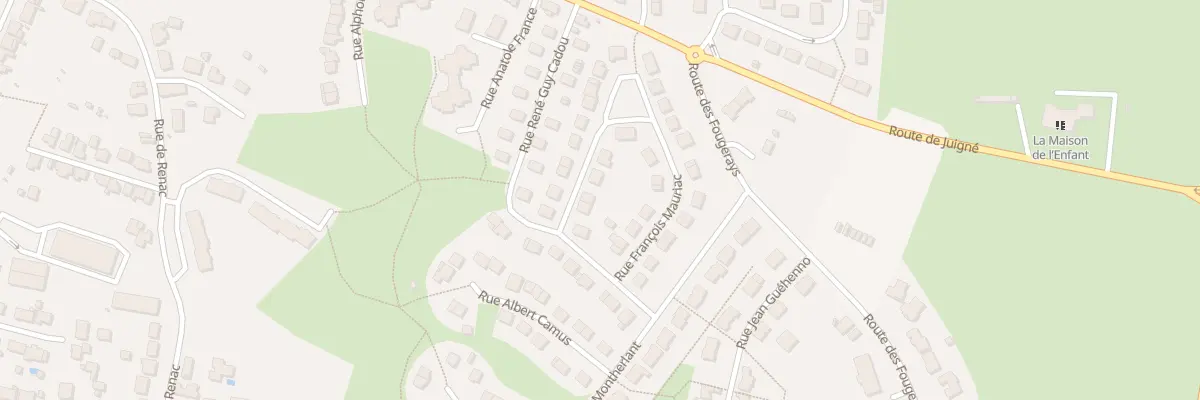 Plan du 23 Rue François Mauriac à Châteaubriant