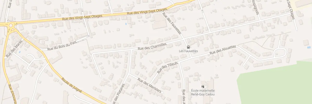 Plan du 13 Rue des Charmilles à Châteaubriant