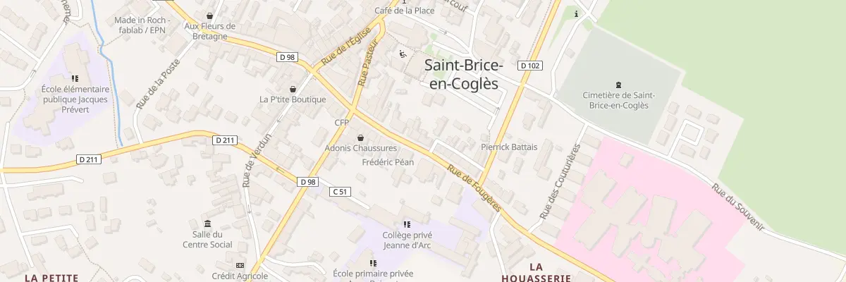 Plan du 15 Rue de Fougeres à Maen Roch
