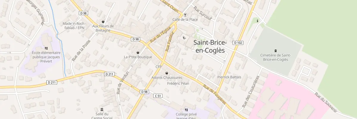 Plan du 5 Rue de Fougeres à Maen Roch