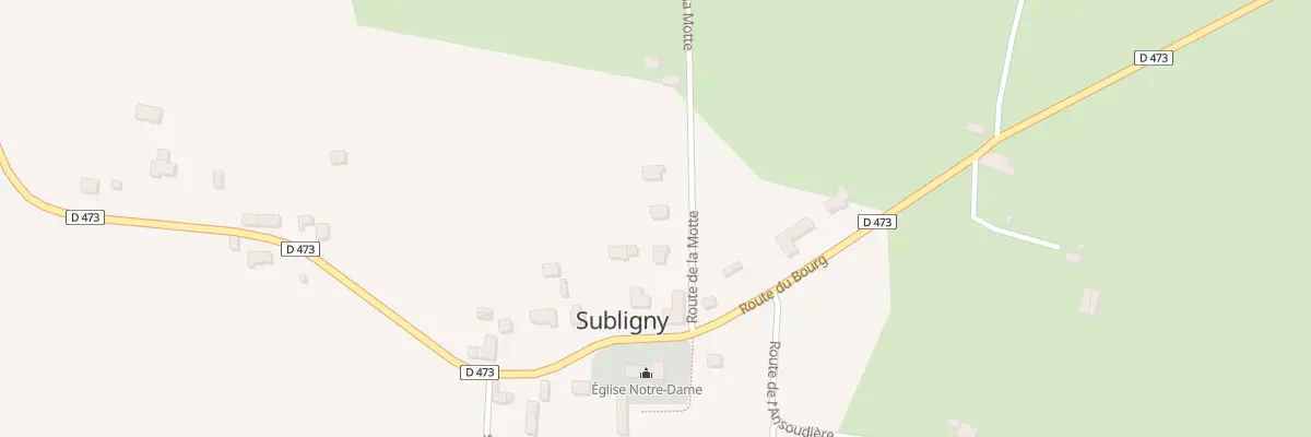 Plan du 1D Rte de la Motte à Subligny