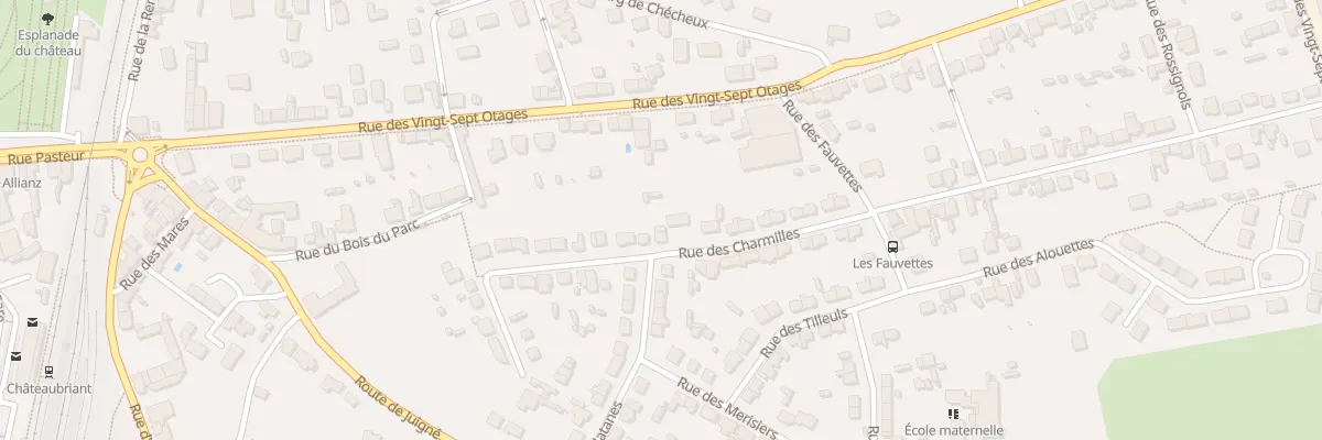 Plan du 22 Rue des Charmilles à Châteaubriant