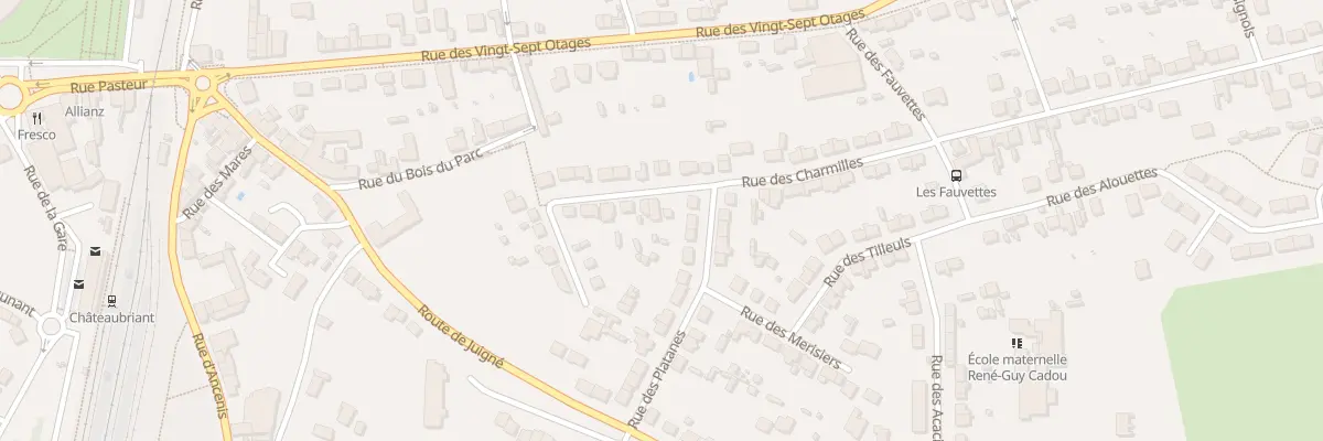 Plan du 21 Rue des Charmilles à Châteaubriant