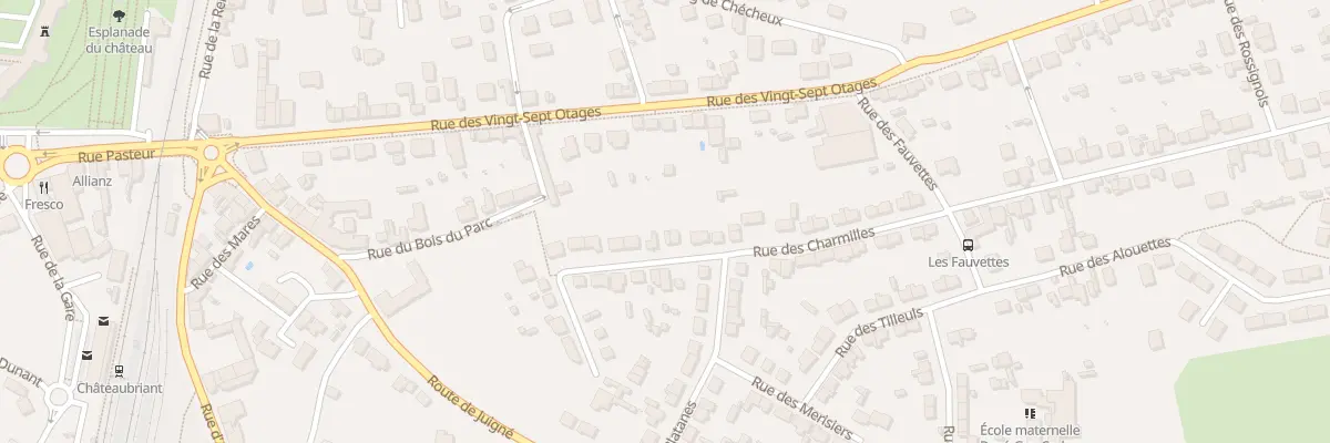 Plan du 28 Rue des Charmilles à Châteaubriant