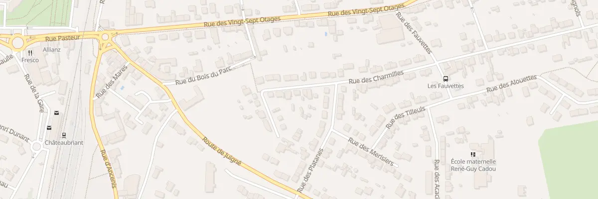 Plan du 25 Rue des Charmilles à Châteaubriant