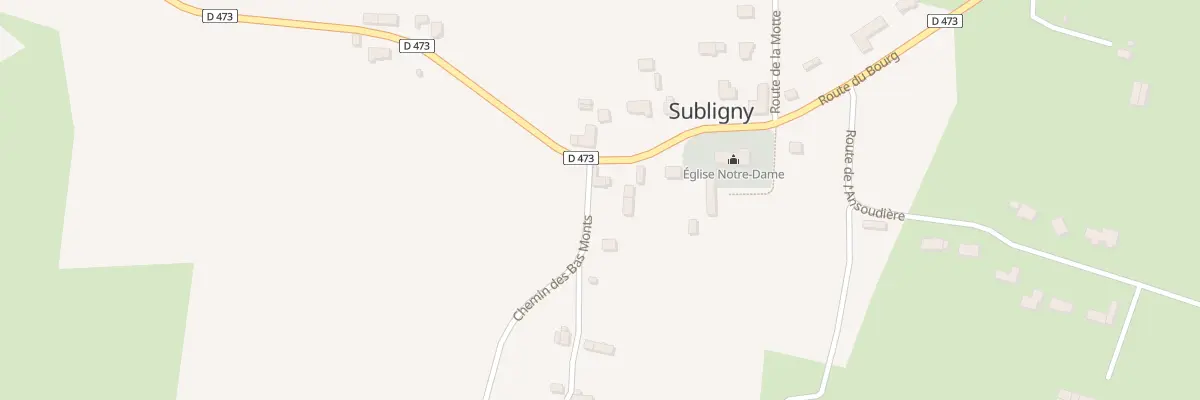 Plan du 2 Rte du Bourg à Subligny