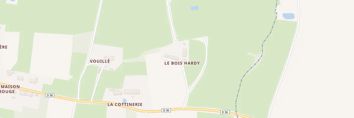 Plan du Bois Hardy à Rougé