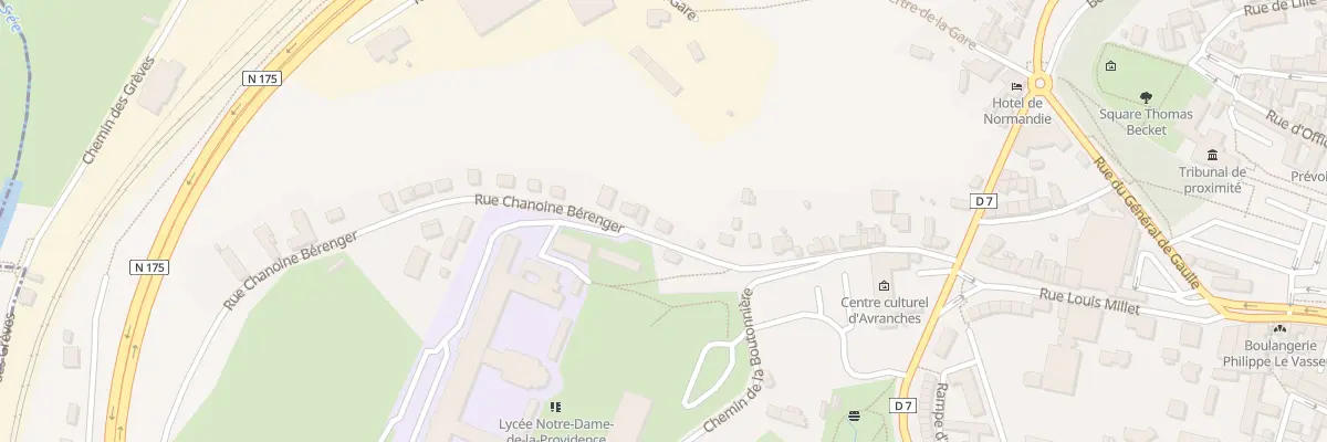 Plan du 32 Rue Chanoine Beranger Avranche à Avranches