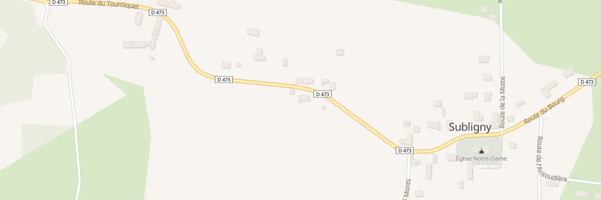 Plan du 1 Rte du Tourniquet à Subligny