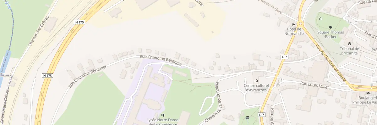 Plan du 34 Rue Chanoine Beranger Avranche à Avranches