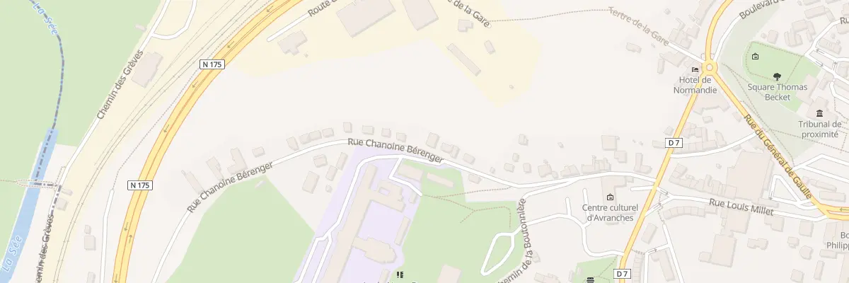 Plan du 38 Rue Chanoine Beranger Avranche à Avranches