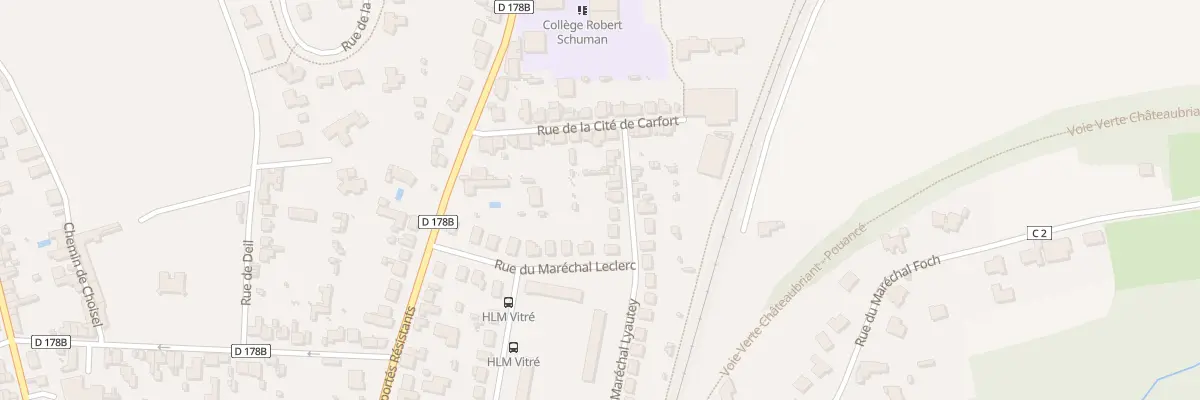 Plan du 8 Rue du Mal Lyautey à Châteaubriant