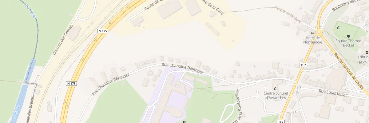 Plan du 40 Rue Chanoine Beranger Avranche à Avranches