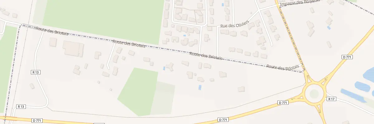 Plan du 9 Rte des Briotais à Erbray