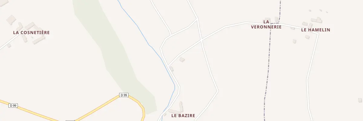 Plan du Bazire à Courcy