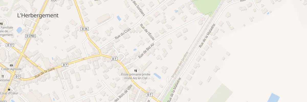 Plan du 8 Rue de bel air à L’Herbergement