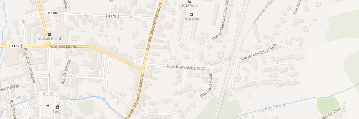 Plan du 9 Rue du Maréchal Foch à Châteaubriant