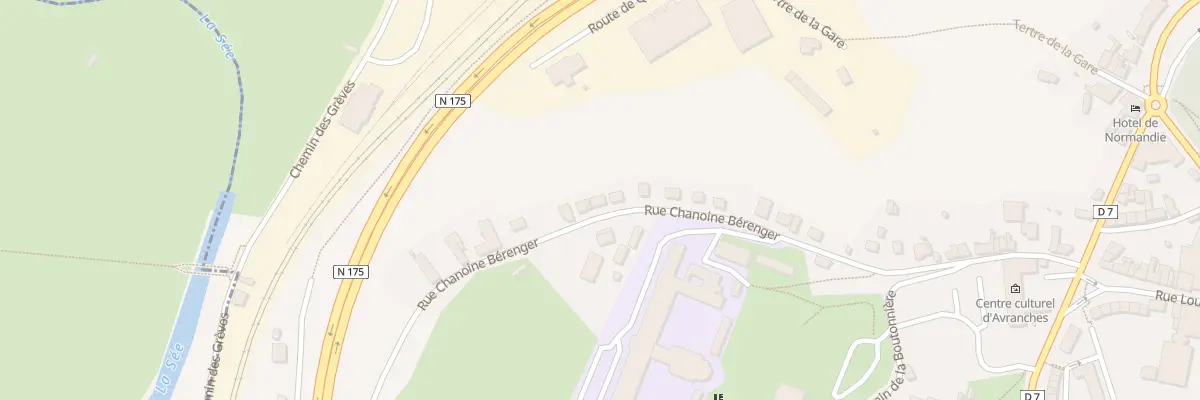 Plan du 50 Rue Chanoine Beranger Avranche à Avranches