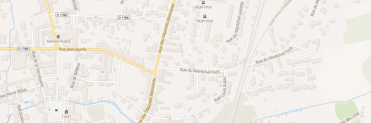 Plan du 7 Rue du Maréchal Foch à Châteaubriant
