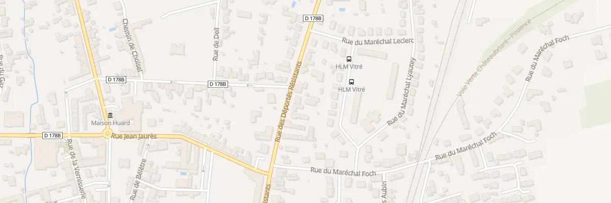 Plan du 34 Rue des Déportés Résistants à Châteaubriant