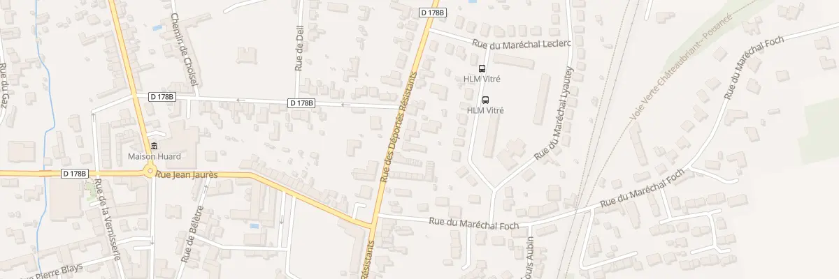 Plan du 32 Rue des Déportés Résistants à Châteaubriant